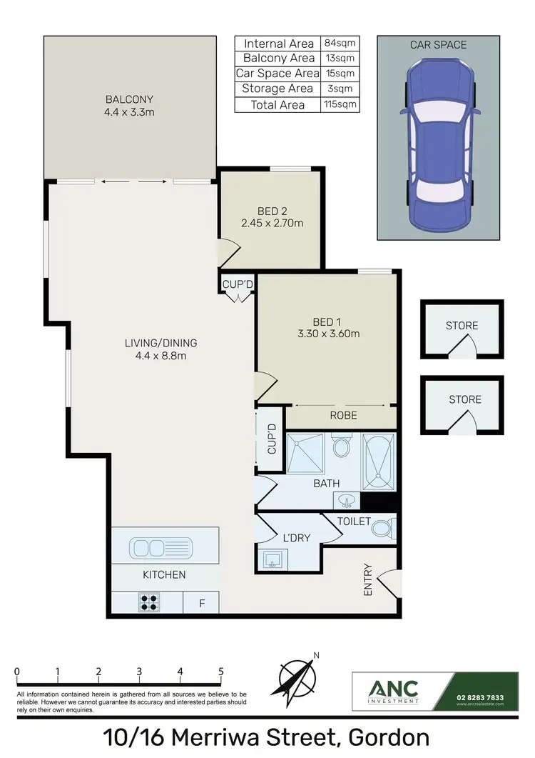 Floorplan of Homely apartment listing, 10/16 Merriwa Street, Gordon NSW 2072