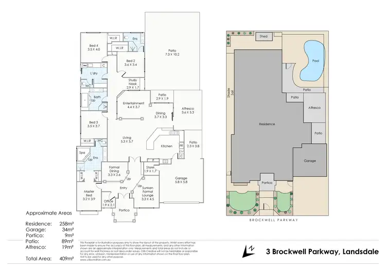 Floorplan of Homely house listing, 3 Brockwell Parkway, Landsdale WA 6065