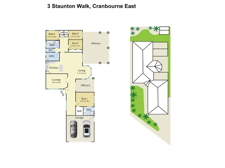 Floorplan of Homely house listing, 3 Staunton Walk, Cranbourne East VIC 3977