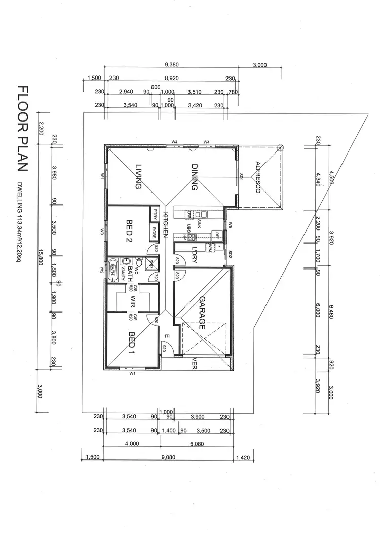 Floorplan of Homely townhouse listing, 5 Stockdale Court, Mildura VIC 3500