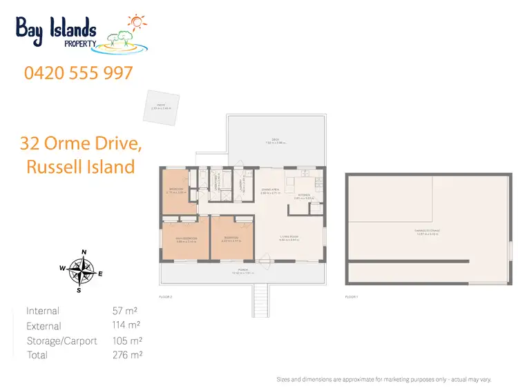 Floorplan of Homely house listing, 32 Orme Drive, Russell Island QLD 4184