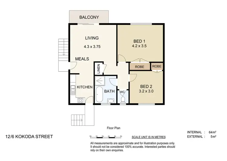 Floorplan of Homely unit listing, 12/6 Kokoda Street, Beenleigh QLD 4207