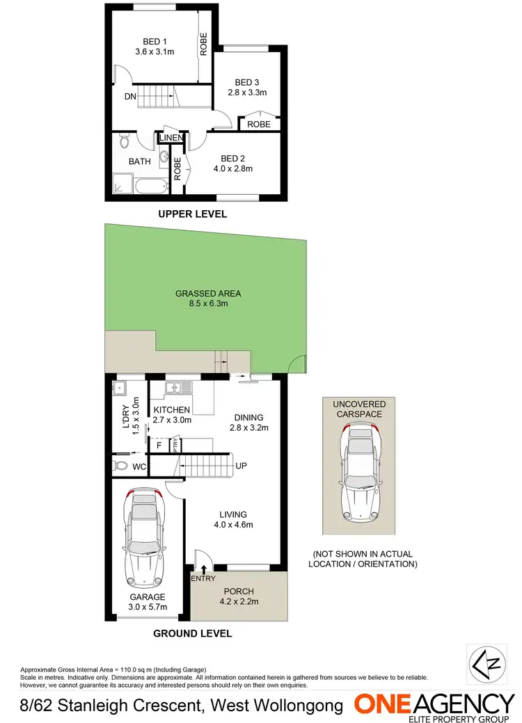 Floorplan of Homely townhouse listing, 8/62 Stanleigh Crescent, West Wollongong NSW 2500