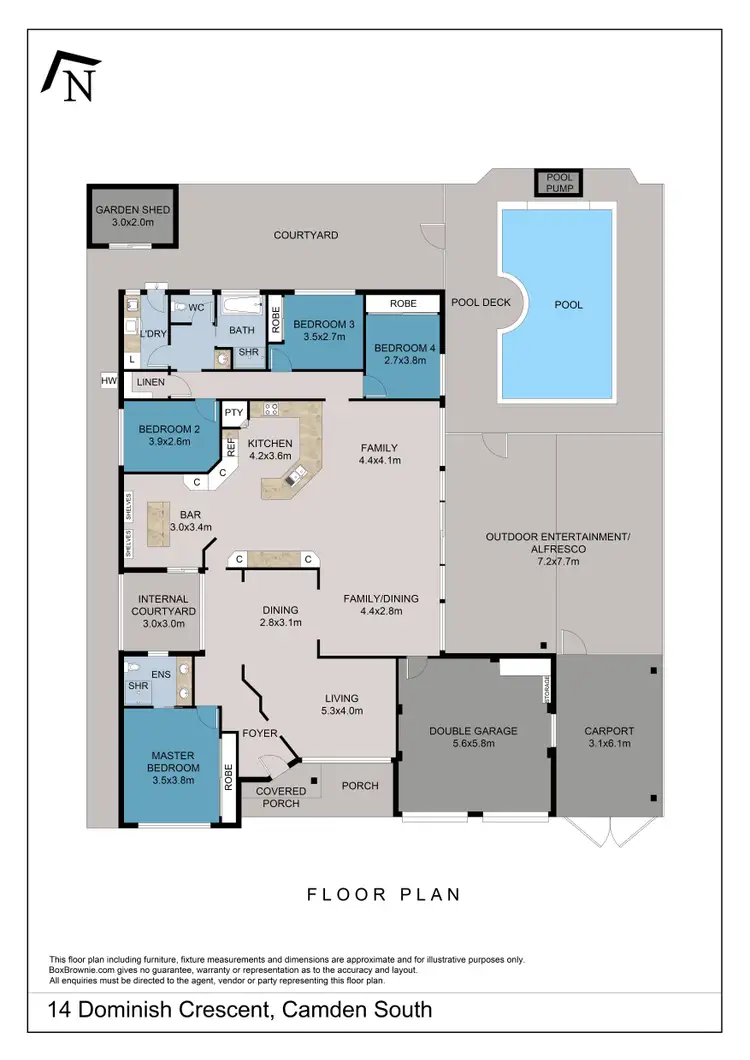 Floorplan of Homely house listing, 14 Dominish Crescent, Camden South NSW 2570