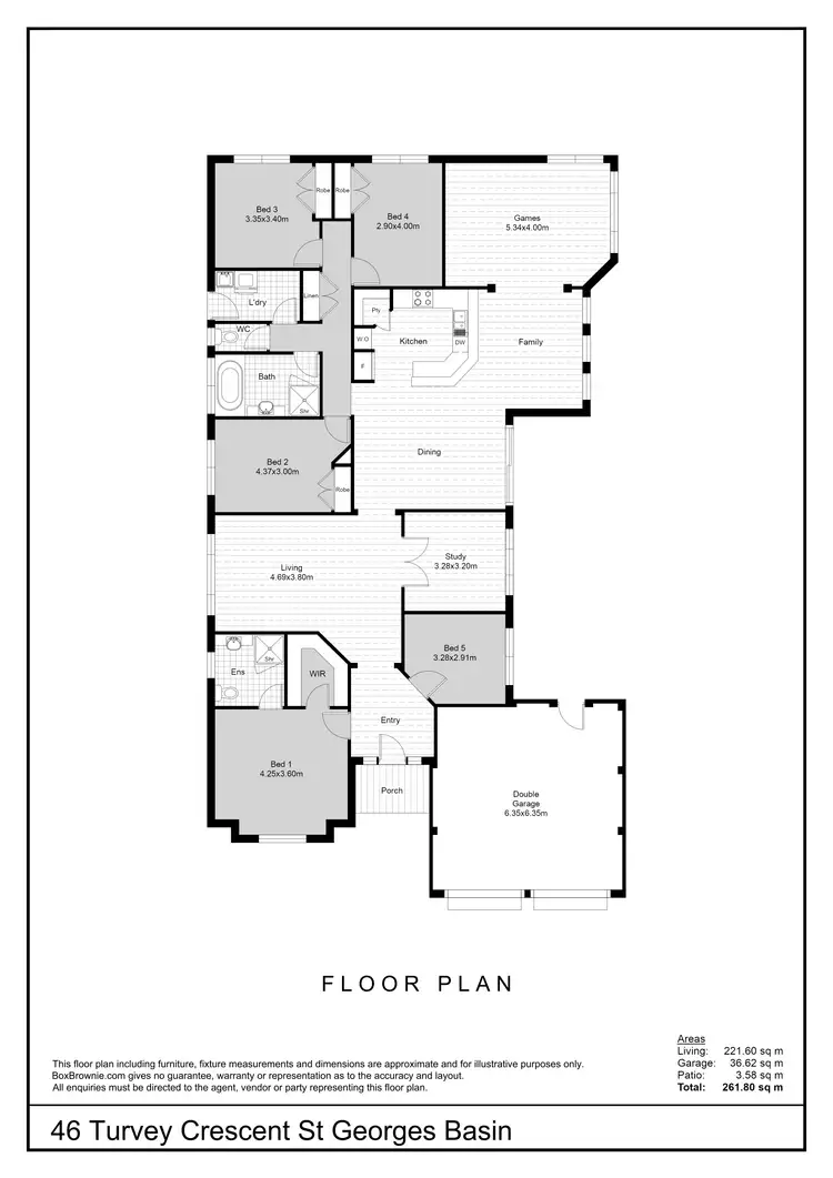 Floorplan of Homely house listing, 46 Turvey Crescent, St Georges Basin NSW 2540