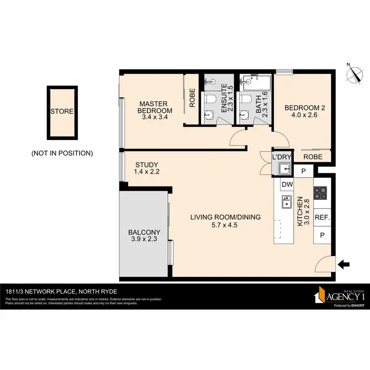 Floorplan of Homely unit listing, 1811/3 Network Place, North Ryde NSW 2113