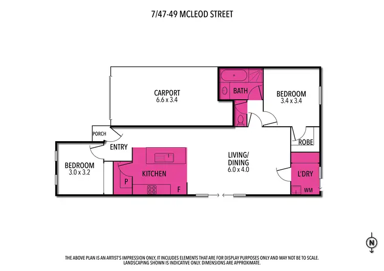Floorplan of Homely unit listing, 7/47-49 McLeod Street, Yarrawonga VIC 3730