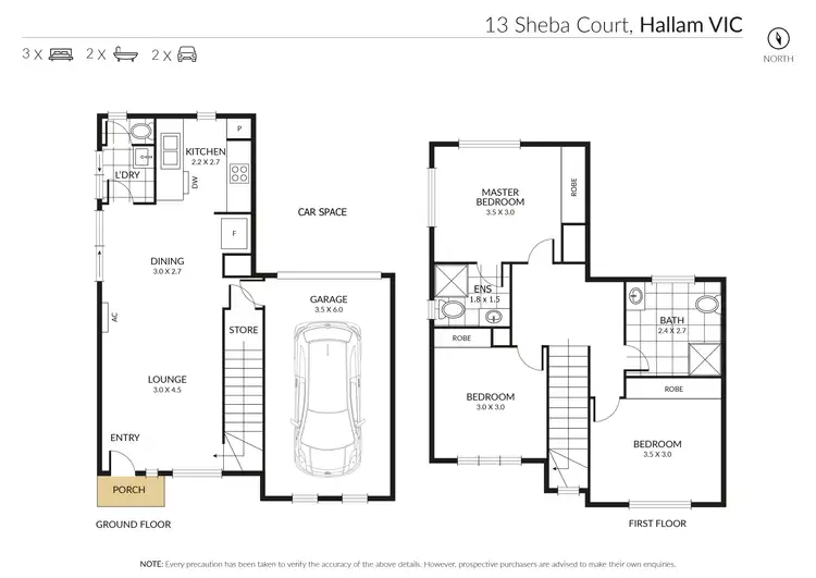 Floorplan of Homely townhouse listing, 13 Sheba Court, Hallam VIC 3803