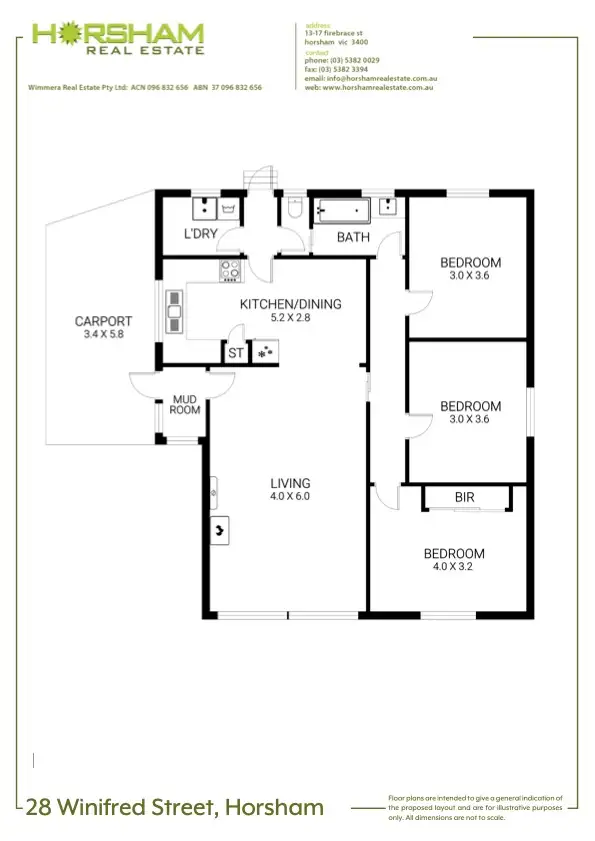 Floorplan of Homely house listing, 28 Winifred Street, Horsham VIC 3400