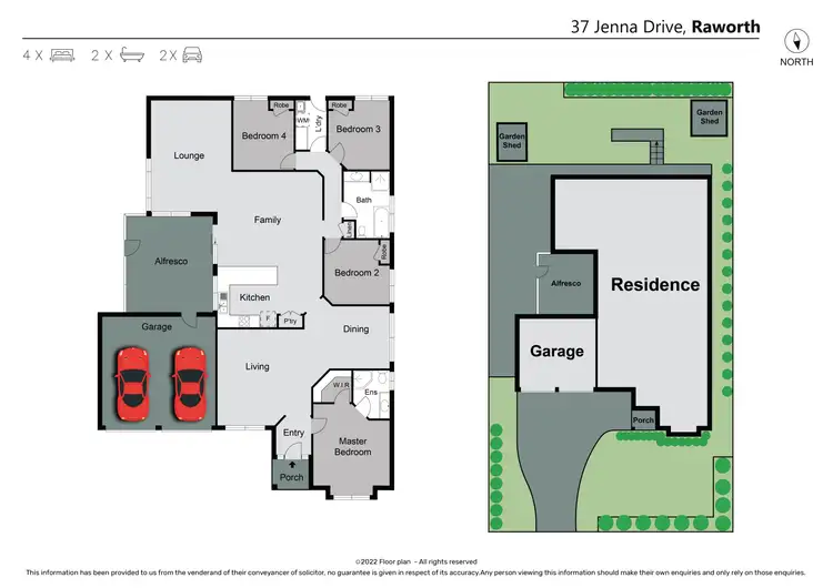 Floorplan of Homely house listing, 37 Jenna Drive, Raworth NSW 2321