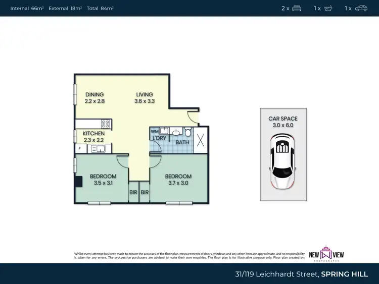 Floorplan of Homely unit listing, 6D/119 Leichhardt Street, Spring Hill QLD 4000