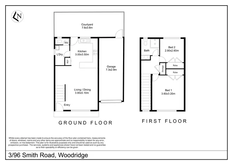 Floorplan of Homely townhouse listing, 3/96 Smith Road, Woodridge QLD 4114
