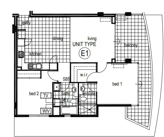 Floorplan of Homely apartment listing, 170/143 Adelaide Terrace, East Perth WA 6004