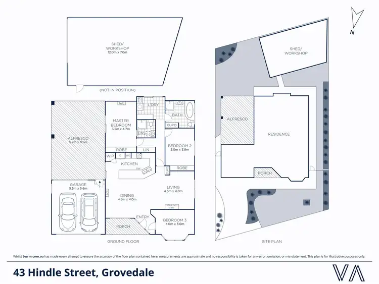 Floorplan of Homely house listing, 43 Hindle Street, Grovedale VIC 3216