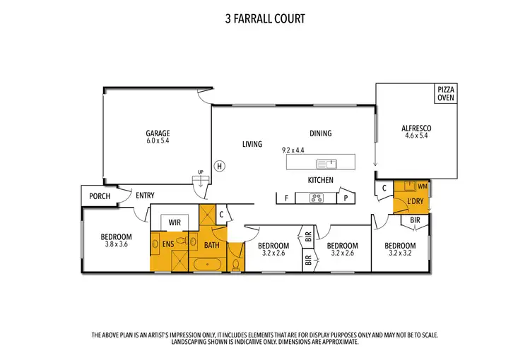 Floorplan of Homely house listing, 3 Farrall Court, Mansfield VIC 3722