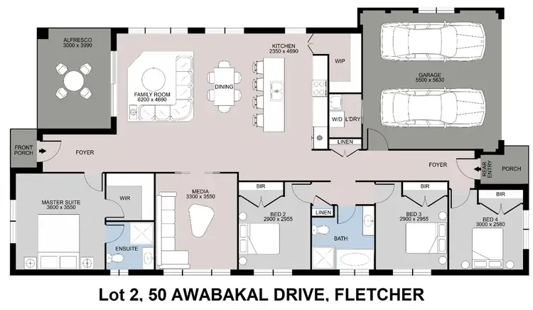 Floorplan of Homely house listing, 50 Awabakal Drive, Fletcher NSW 2287