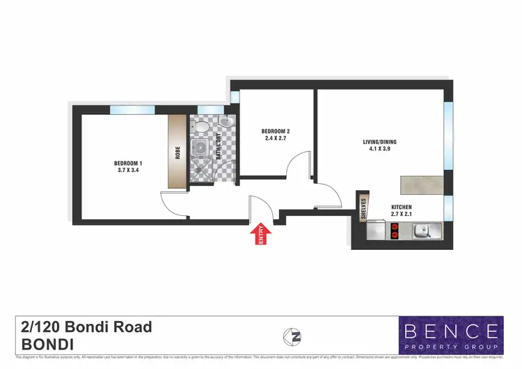 Floorplan of Homely apartment listing, 2/120 Bondi Road, Bondi Junction NSW 2022