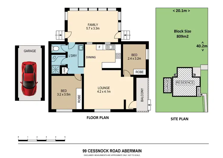 Floorplan of Homely house listing, 99 Cessnock Road, Abermain NSW 2326