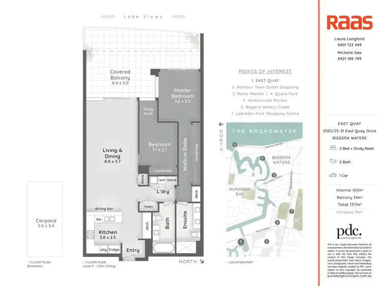 Floorplan of Homely apartment listing, 2505/25-31 East Quay Drive, Biggera Waters QLD 4216