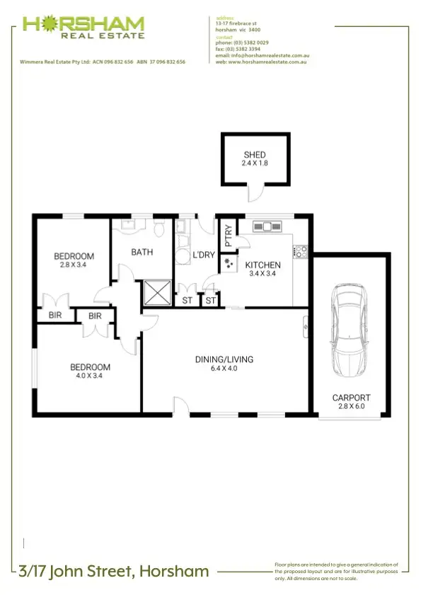Floorplan of Homely unit listing, 3/17 John Street, Horsham VIC 3400