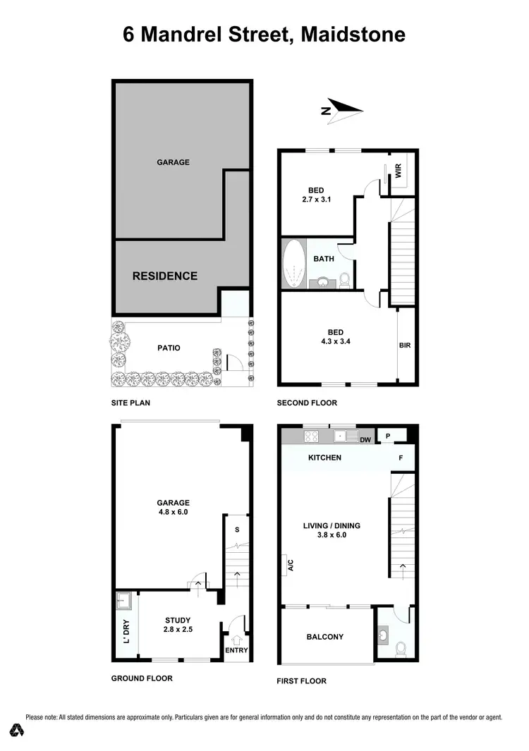 Floorplan of Homely townhouse listing, 6 Mandrel Street, Maidstone VIC 3012