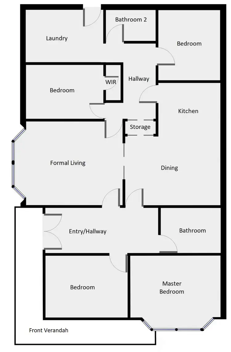 Floorplan of Homely house listing, 187 Nelson Street, Nhill VIC 3418