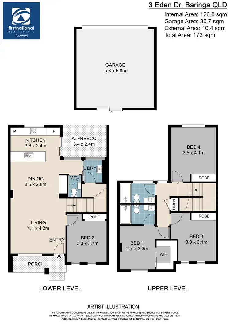 Floorplan of Homely house listing, 3 Eden Drive, Baringa QLD 4551
