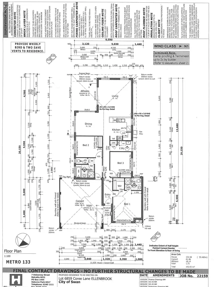 Floorplan of Homely house listing, 32 Coree Lane, Ellenbrook WA 6069