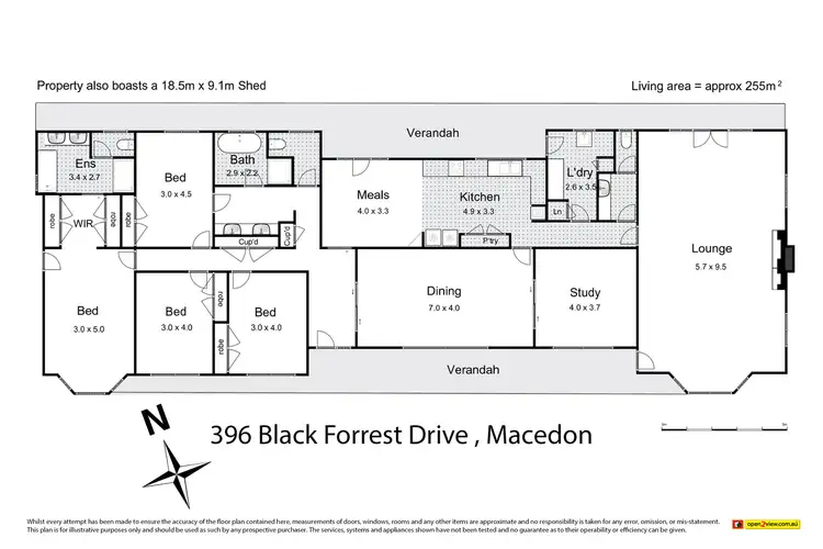 Floorplan of Homely house listing, 396 Black Forest Drive, Macedon VIC 3440