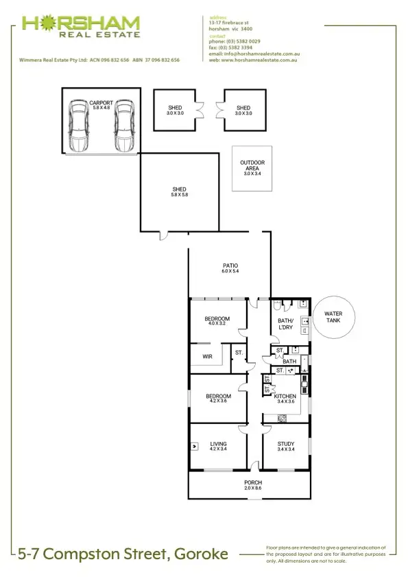 Floorplan of Homely house listing, 5-7 Compston Street, Goroke VIC 3412