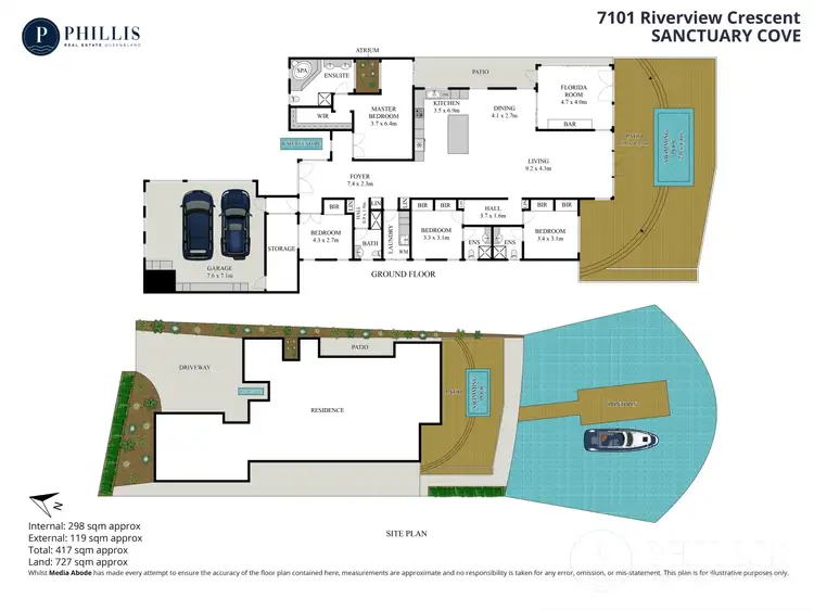 Floorplan of Homely house listing, 7101 Riverview Crescent, Sanctuary Cove QLD 4212