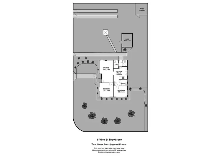 Floorplan of Homely house listing, 8 Vine Street, Braybrook VIC 3019
