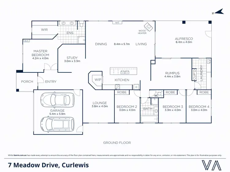 Floorplan of Homely house listing, 7 Meadow Drive, Curlewis VIC 3222