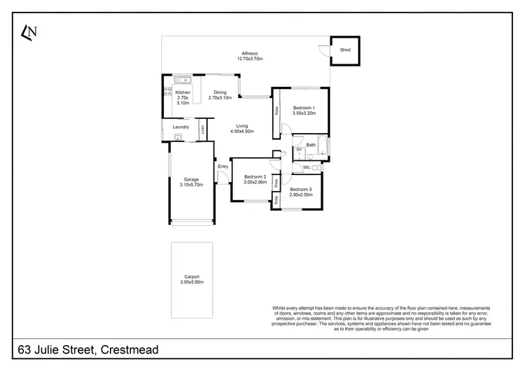 Floorplan of Homely house listing, 63 Julie Street, Crestmead QLD 4132