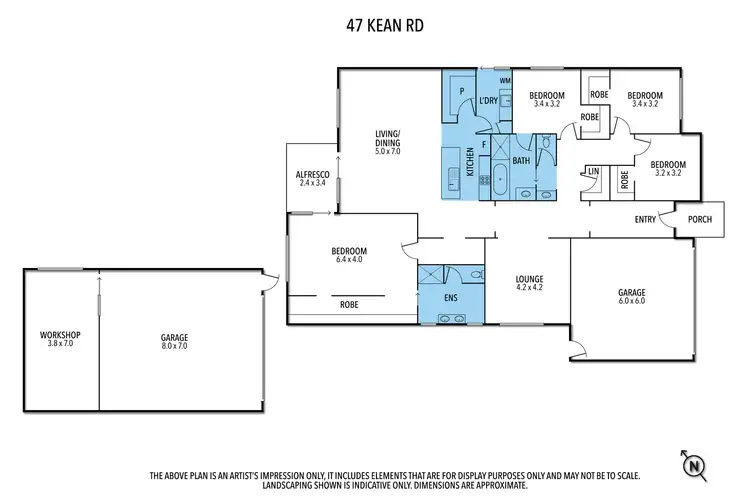 Floorplan of Homely house listing, 47 Kean Road, Nagambie VIC 3608