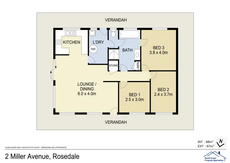 Floorplan of Homely house listing, 2 MILLER AVENUE, Rosedale NSW 2536
