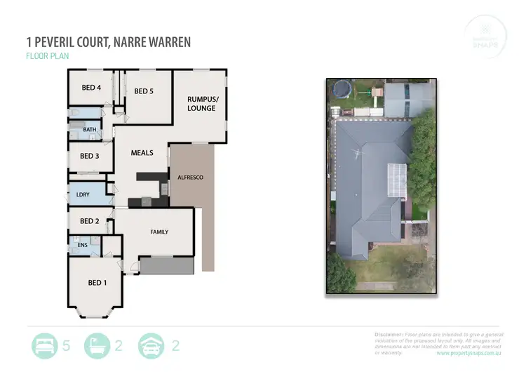 Floorplan of Homely house listing, 1 Peveril Court, Narre Warren VIC 3805