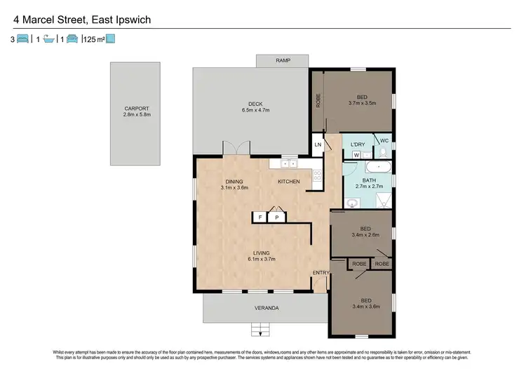 Floorplan of Homely house listing, 4 Marcel Street, East Ipswich QLD 4305