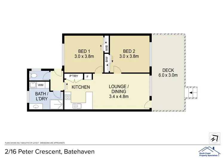 Floorplan of Homely townhouse listing, 2/16-18 Peter Crescent, Batehaven NSW 2536