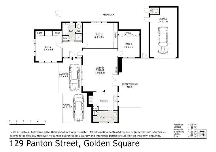 Floorplan of Homely house listing, 129 Panton Street, Golden Square VIC 3555