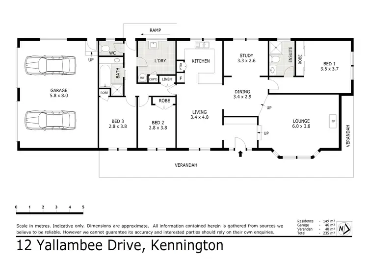 Floorplan of Homely house listing, 12 Yallambee Drive, Kennington VIC 3550
