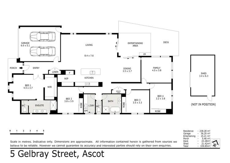 Floorplan of Homely house listing, 5 Gelbray Street, Ascot VIC 3551