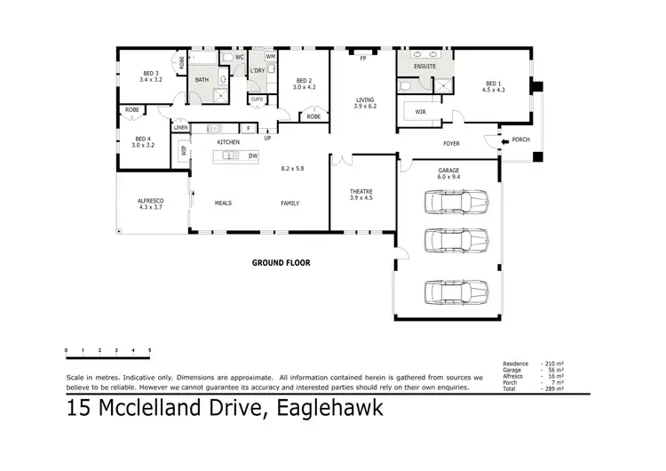 Floorplan of Homely house listing, 15 Mcclelland Drive, Eaglehawk VIC 3556