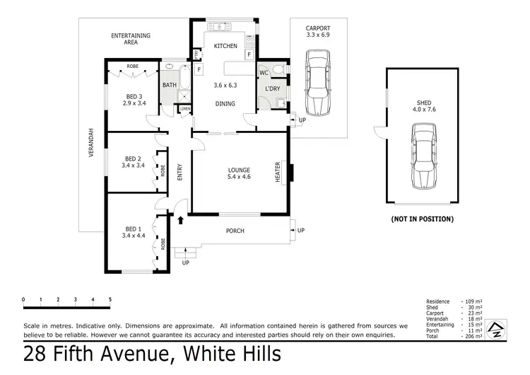 Floorplan of Homely house listing, 28 Fifth Avenue, White Hills VIC 3550