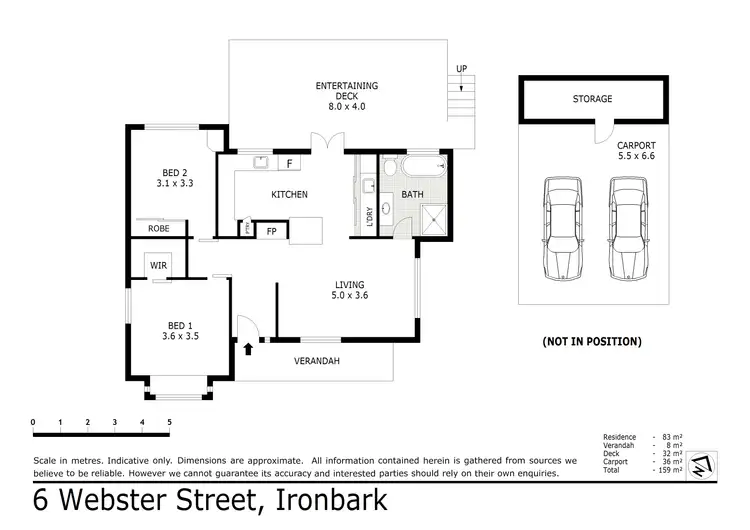 Floorplan of Homely house listing, 6 Webster Street, Ironbark VIC 3550