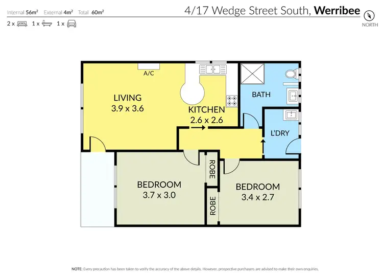 Floorplan of Homely block of units listing, 1-4/17 Wedge Street South, Werribee VIC 3030