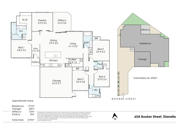 Floorplan of Homely house listing, 65A Booker Street, Dianella WA 6059