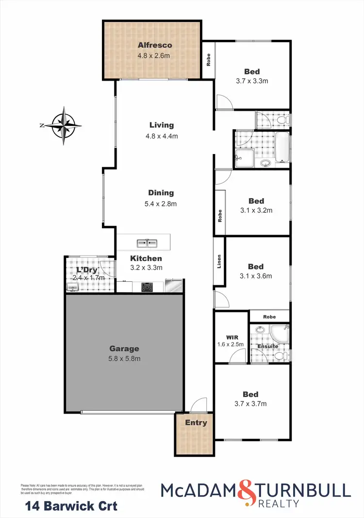 Floorplan of Homely house listing, 14 Barwick Court, Wilsonton Heights QLD 4350