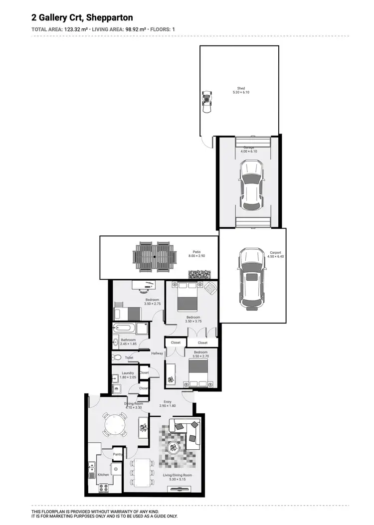 Floorplan of Homely house listing, 2 Gallery Court, Shepparton VIC 3630