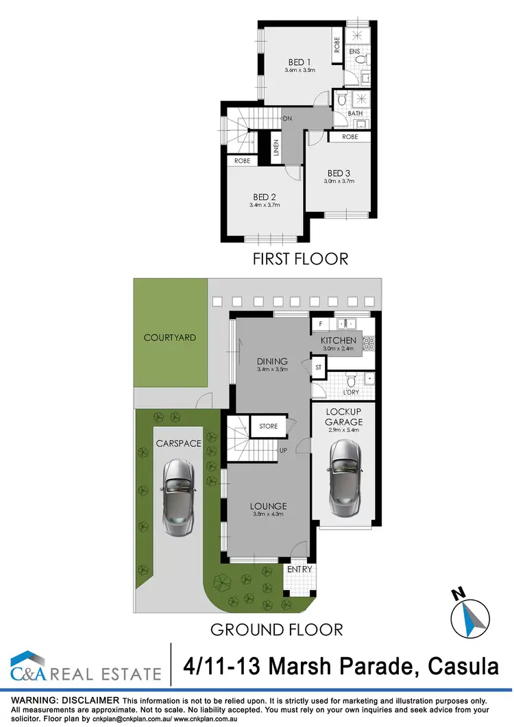 Floorplan of Homely townhouse listing, 4/11 Marsh Parade, Casula NSW 2170